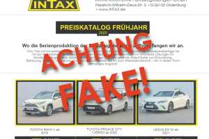 Vorsicht, gefälschtes Angebotsschreiben im Umlauf! Bild: Intax