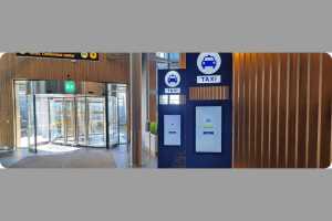 Eigene Terminals im Flughafen Oslo haben die Bestellung eines Taxis deutlich vereinfacht.| Foto: Fast Travel