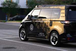 In den kommenden zehn Jahren planen Moia America und Beep den Aufbau einer Flotte von bis zu 5.000 autonomen ID.-Buzz-Fahrzeugen. (Foto: Moia)