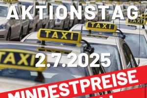 2025 yılı Temmuz ayının 2’sinde, Taksi sektörü ülke genelinde protestoya çağrıda bulunuyor – merkezi talepleri: Uber gibi ulaşım hizmetlerine asgari fiyatlar getirilmesi ve sosyal damping’in durdurulması. | Foto: BVTM