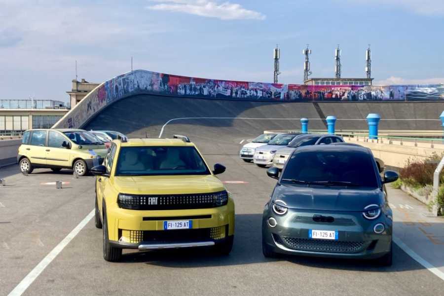 Neben dem Grande Panda präsentierte Fiat das Armani-Sondermodell des 500e. (Foto: G. Soller)