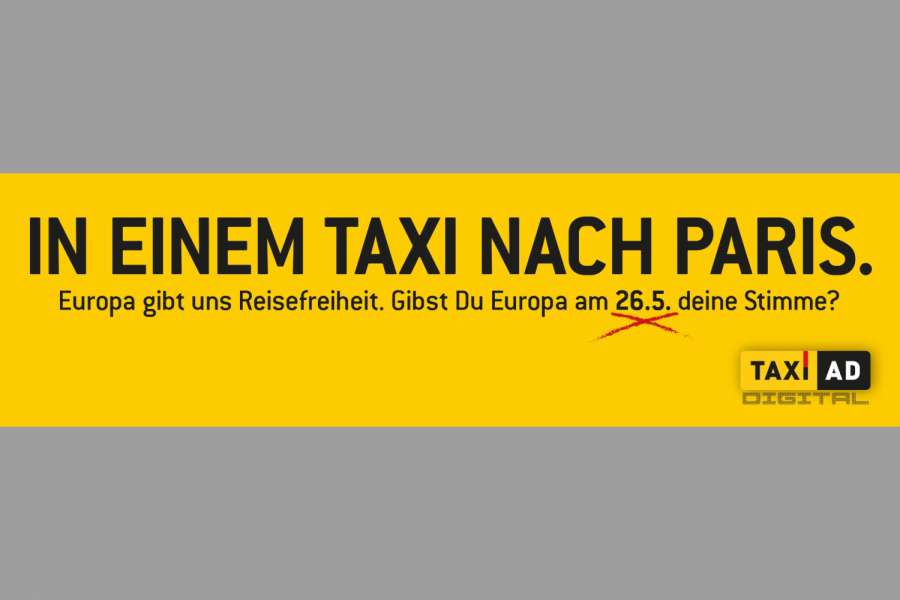 Mit der Unterstützungskampagne will Taxi AD-digital eine hohe Wahlbeteiligung generieren. (Foto: Taxi AD)