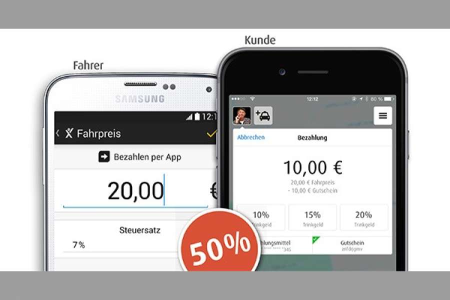 Für die Aktion hat Intelligent Apps die Landingpage www.mytaxi.com/50 eingerichtet. (Abb.: Intelligent Apps)