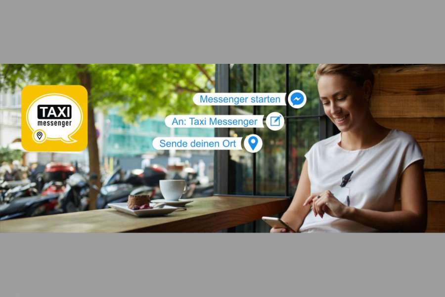 Mit solchen Motiven wird für den Taxi Messenger geworben. (Foto: Taxi Deutschland eG)