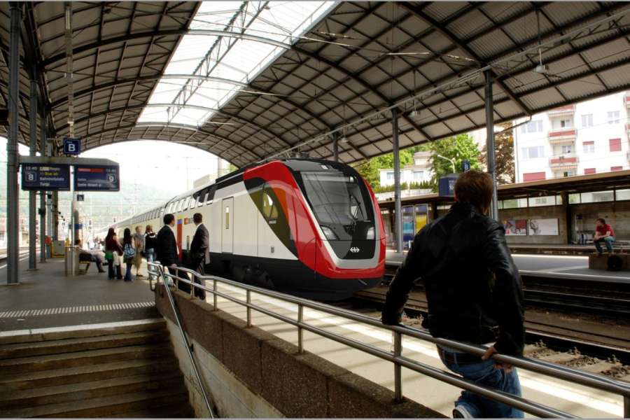 Die schweizerische Bahn verknüpft ihre Züge jetzt per App mit der Taxi-Bestellung. (Foto: Bombardier/SBB)