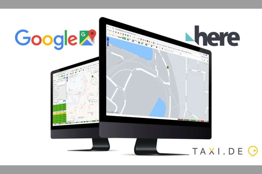 Die Nutzer von taxi.de können jetzt zwischen zwei Kartendarstellungen wählen. (Abb.: Talex mobile solutions)
