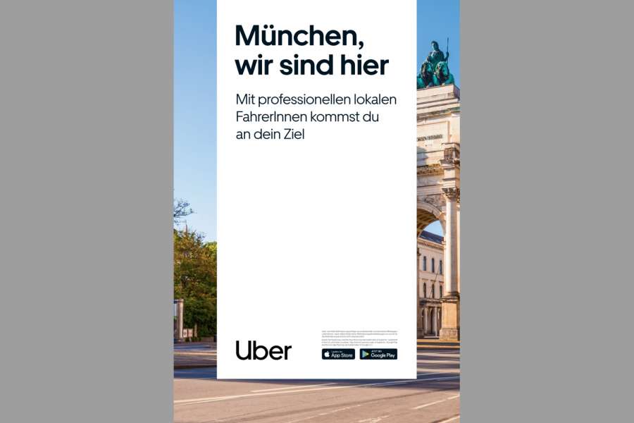 Erst vor kurzem hatte Uber auch in München auffällig für seine Dienste geworben. (Foto: Uber)