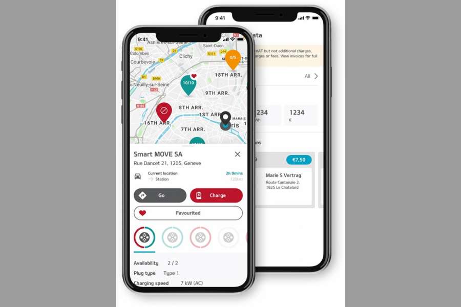 Die KiaCharge-App zeigt auch alle Ladestationen in Deutschland an. (Foto: Kia)