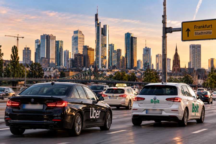 Die Stadt Frankfurt prüft die rechtlichen Voraussetzungen für verbindliche Preisuntergrenzen im Mietwagenverkehr. | Foto: Huss-Verlag/KI-generiert