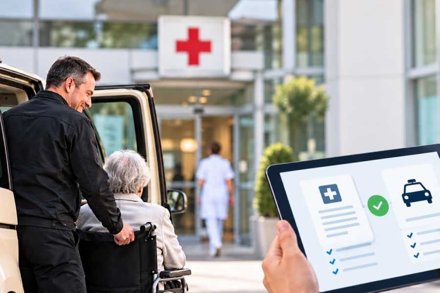 Bei Fahrten zu Arztpraxen, Krankenhäusern und Dialysezentren müssen Beförderungsunternehmen verschiedene Dokumentations- und Abrechnungsanforderungen erfüllen. | Foto: Huss-Verlag/KI-generiert