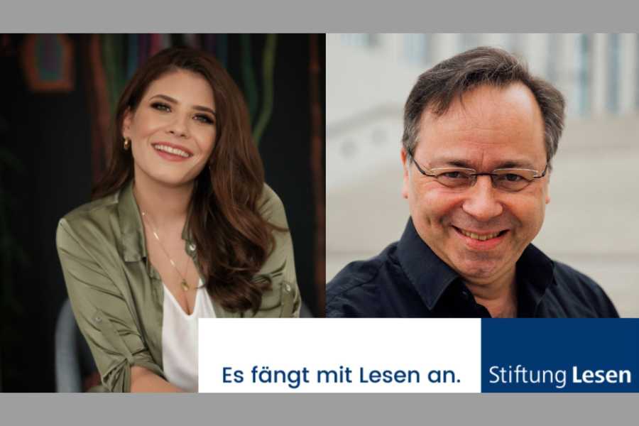 (v.l.n.r.): Unternehmerin, Aufsichtsrätin, Beirätin und Bestsellerautorin Sarna Röser und Patrick Meinhardt, TMV-Hauptgeschäftsführer des TMV verstärken gemeinsam das Kuratorium der Stiftung Lesen. | Foto: TMV
