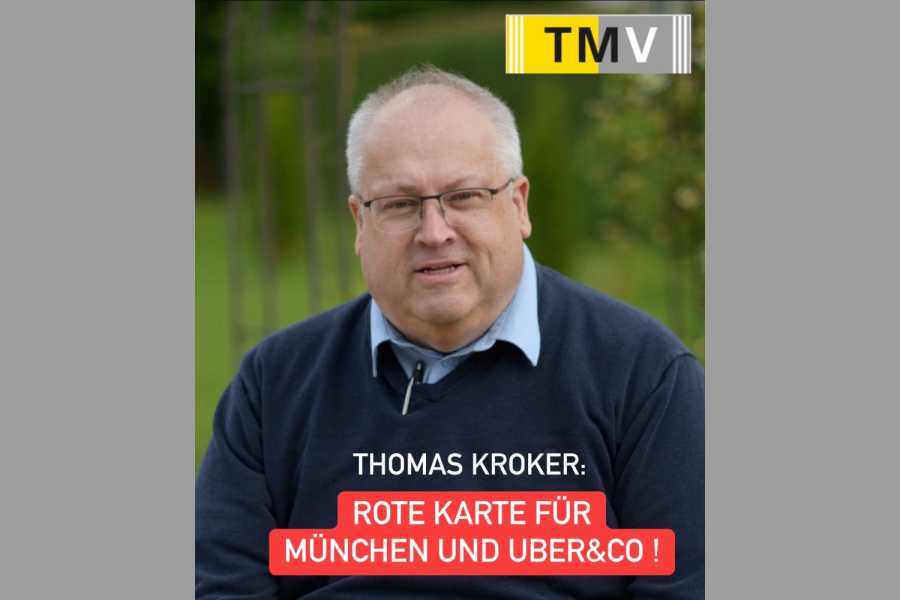 Thomas Kroker ist maximal enttäuscht: Rote Karte für das Münchner Rathaus und Uber & Co. | Foto: TMV