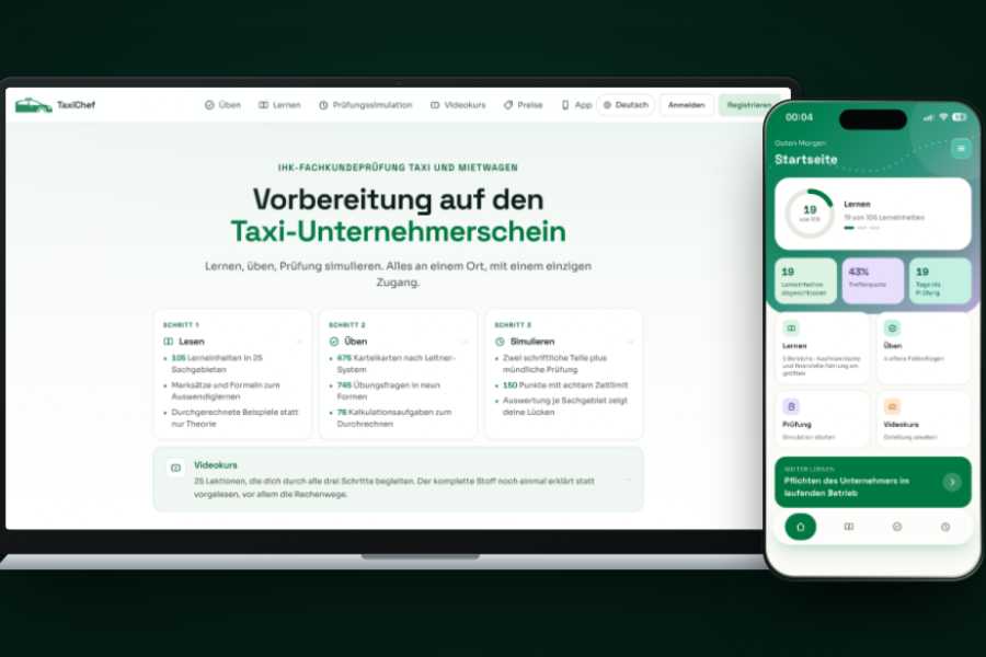 Die Lernplattform ist auf Smartphones und im Browser nutzbar. Der individuelle Lernfortschritt wird geräteübergreifend synchronisiert. | Foto: TaxiChef