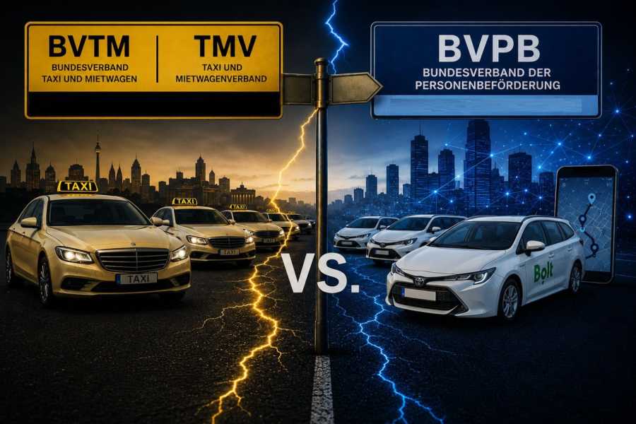 Der Gründer des BVPB, Miran Ali, war bei den bestehenden Taxiverbänden mit seiner Bolt-Flotte nicht gerne gesehen - da gründete er einfach einen neunen Bundesverband.| Foto: Symbolbild, KI-generiert