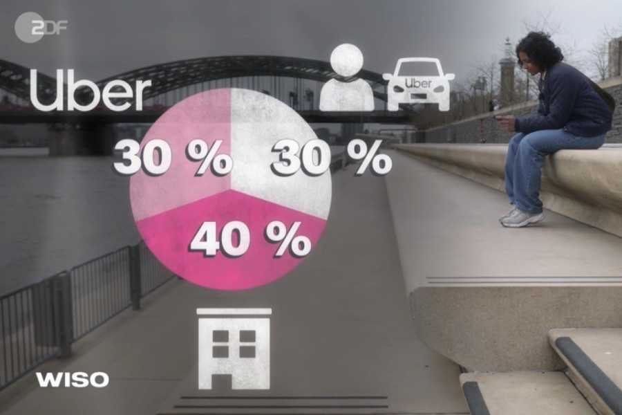Die ZDF-Recherche zeigt: Die Fahrerinnen und Fahrer erhalten nur rund 30 Prozent des Fahrpreises – zu wenig, um davon leben zu können.| Foto: ZDF