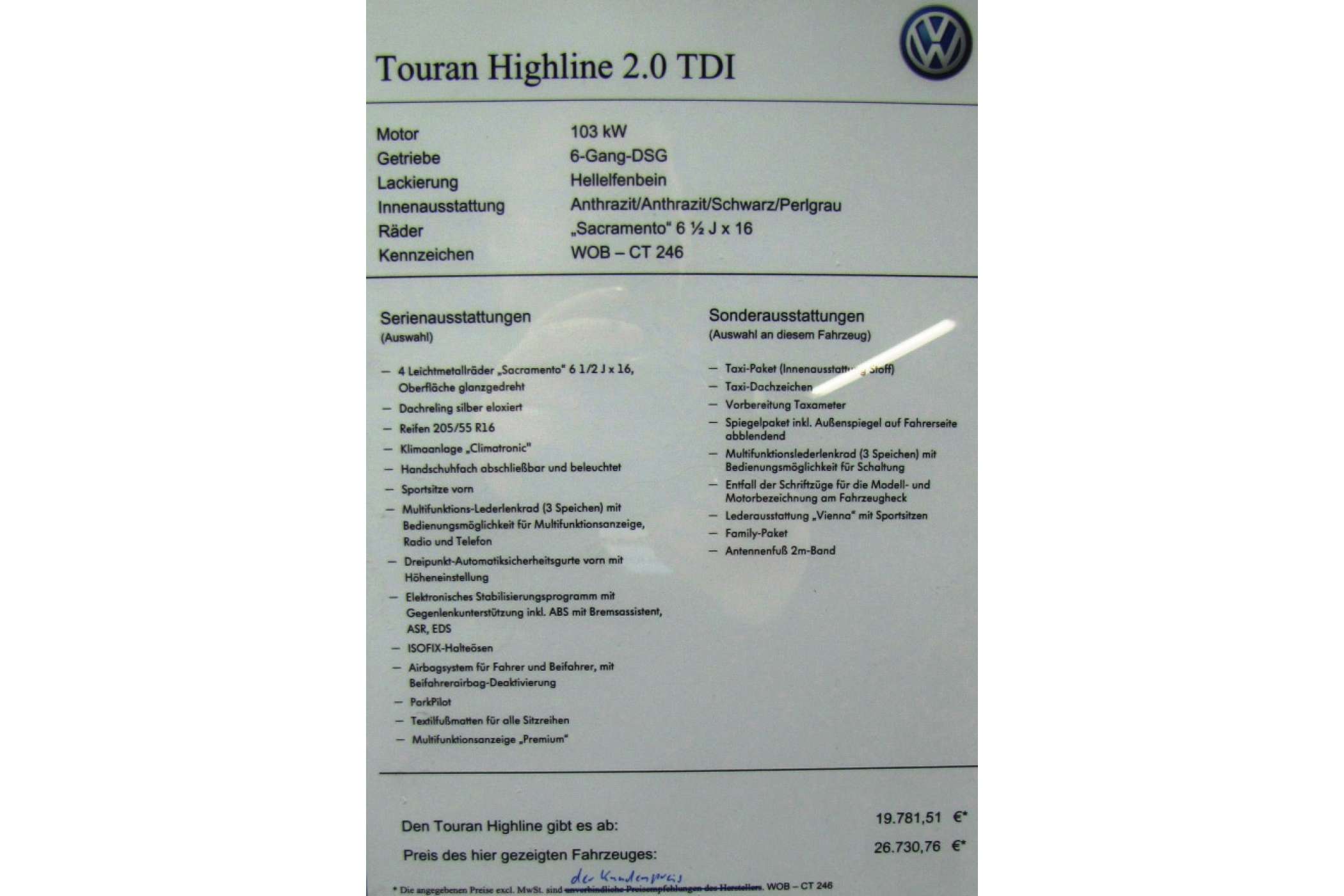 VW Touran. | taxi heute