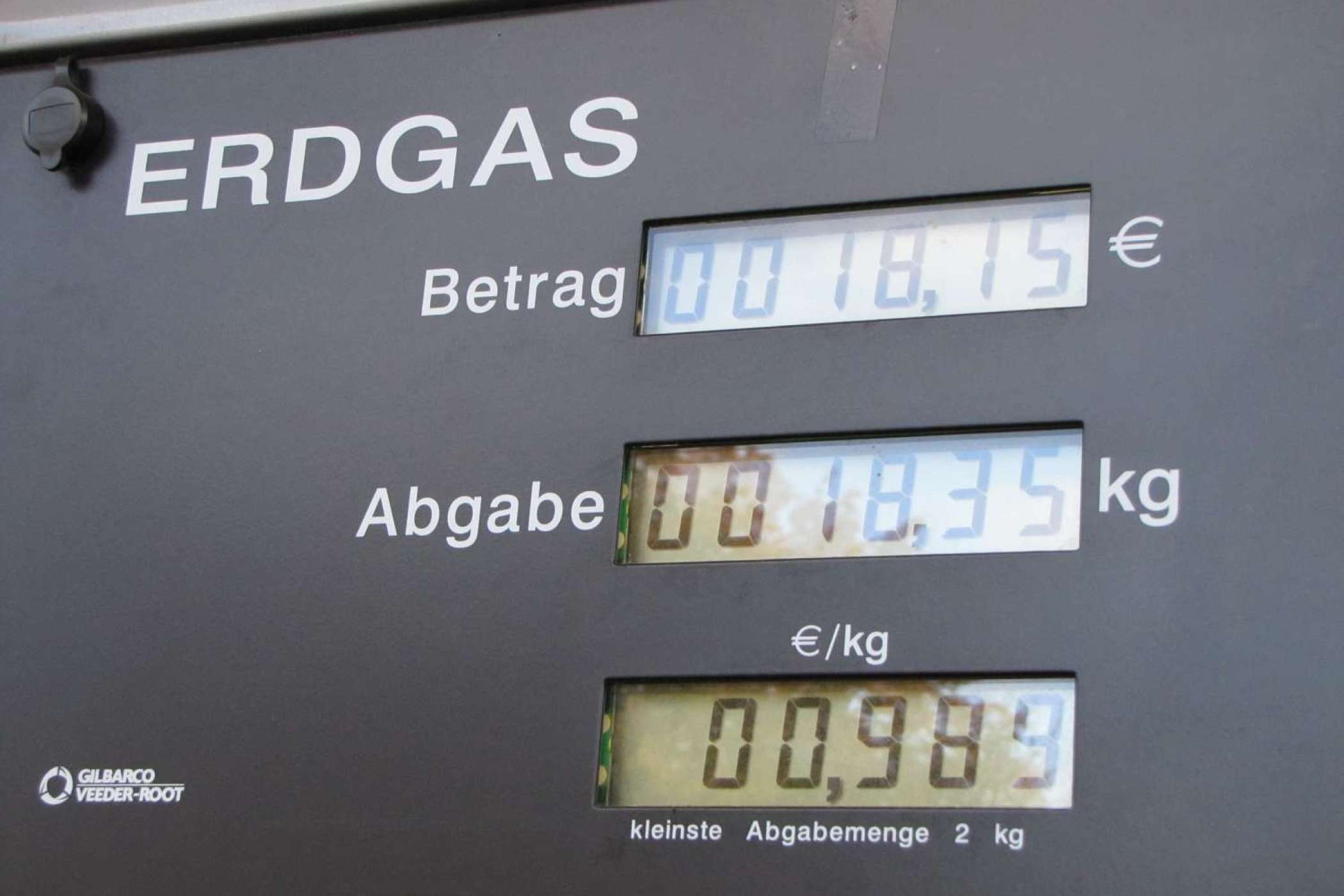 Einmal volltanken bitte: Nach 18 Kilogramm stellte der Zapfhahn seinen Betrieb ein. Damit kamen wir im Stadtverkehr 330 Kilometer weit. | jh