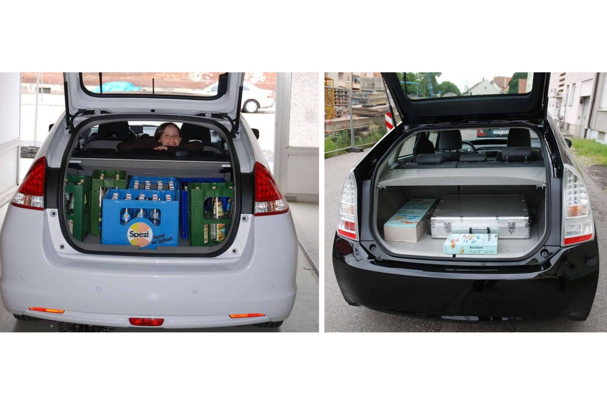Ohne Verlust: Die Elektrobatterien sind bei beiden Modellen so verbaut, dass weder Prius noch Insight Einbußen beim Kofferraumvolumen hinnehmen müssen. | jh