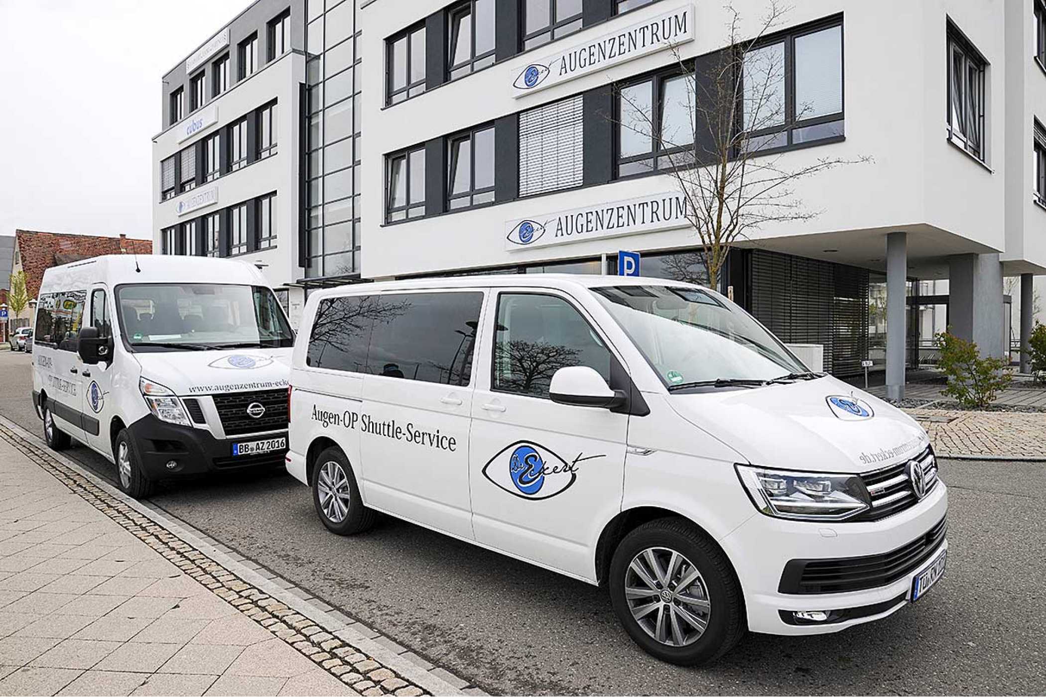 Platz 6: Shuttle Service – oder illegale Personenbeförderung? » https://www.taxi-heute.de/node/25774 | Die Augenarzt-Kette Eckert hat für die Patientenbeförderung einen eigenen Shuttle-Dienst aufgebaut.| Foto: Website-Augenzentrum Eckert