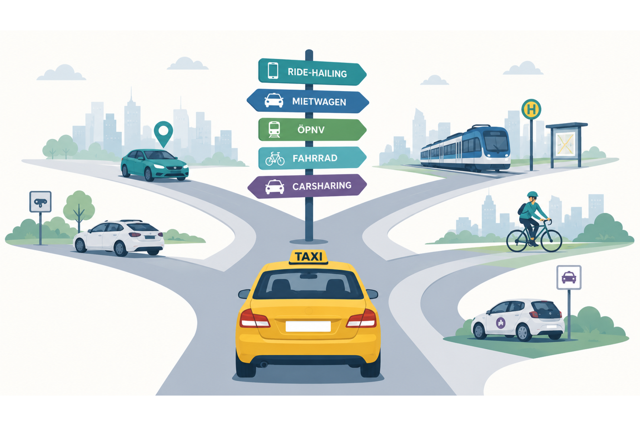 Platz 9: Taxibranche verliert laut Studie bei jungen Fahrgästen an Attraktivität » https://www.taxi-heute.de/node/31940 | Symbolbild: Die Studie sieht insbesondere bei digitalen Angeboten und der Ansprache jüngerer Fahrgäste Handlungsbedarf für das Taxigewerbe. | Foto: KI-generiert