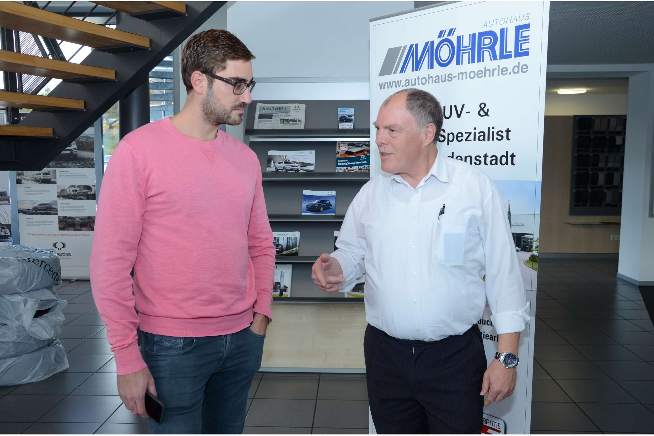 Daniel Koffler (l.) wurde wieder als Kassenprüfer bestätigt, Roland Engelfried als Mitglied des Erweiterten Vorstands.