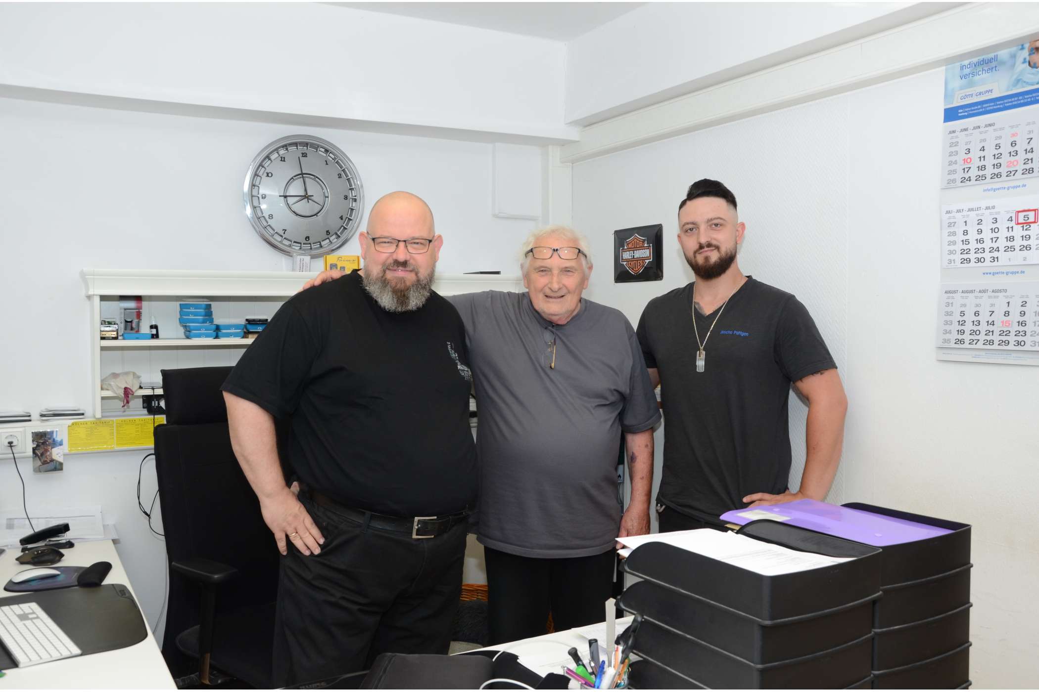 Drei Generationen waren im Hause Päffgen gute Gastgeber: Sascha (v.l.), Franz-Wilhelm und Joscha Päffgen.