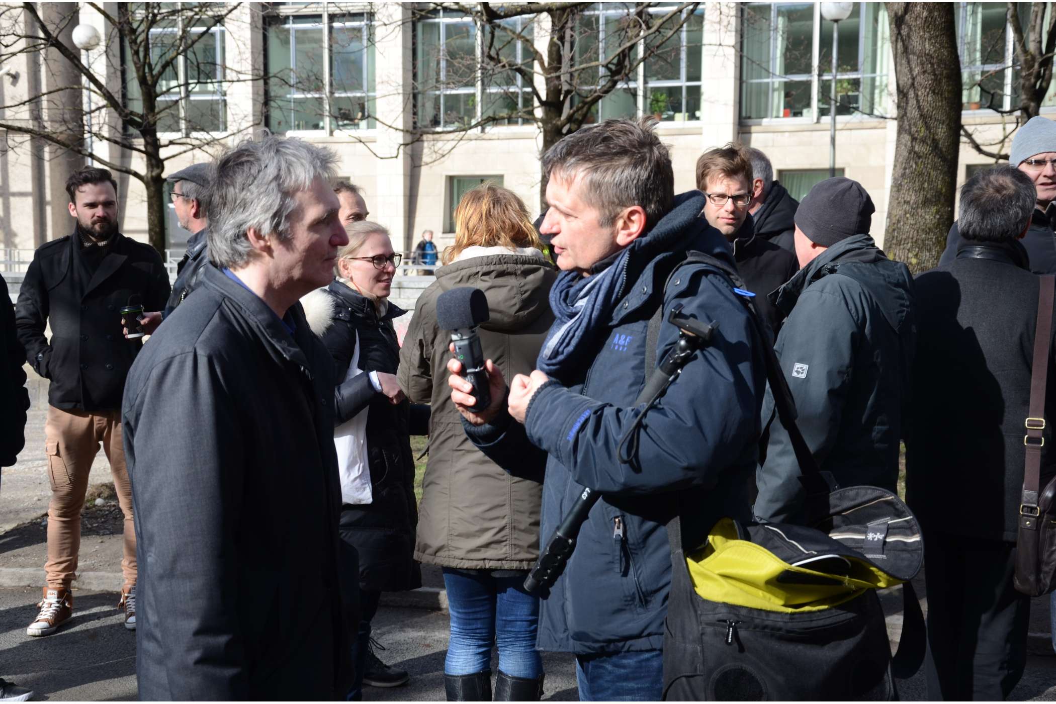 Frank Kuhle, Vorsitzender des bayerischen Landesverbands (l.) gab ein Interview für Matthias Tüxen, der für den BZP die sozialen Medien „bespielt“. (Foto: Dietmar Fund)