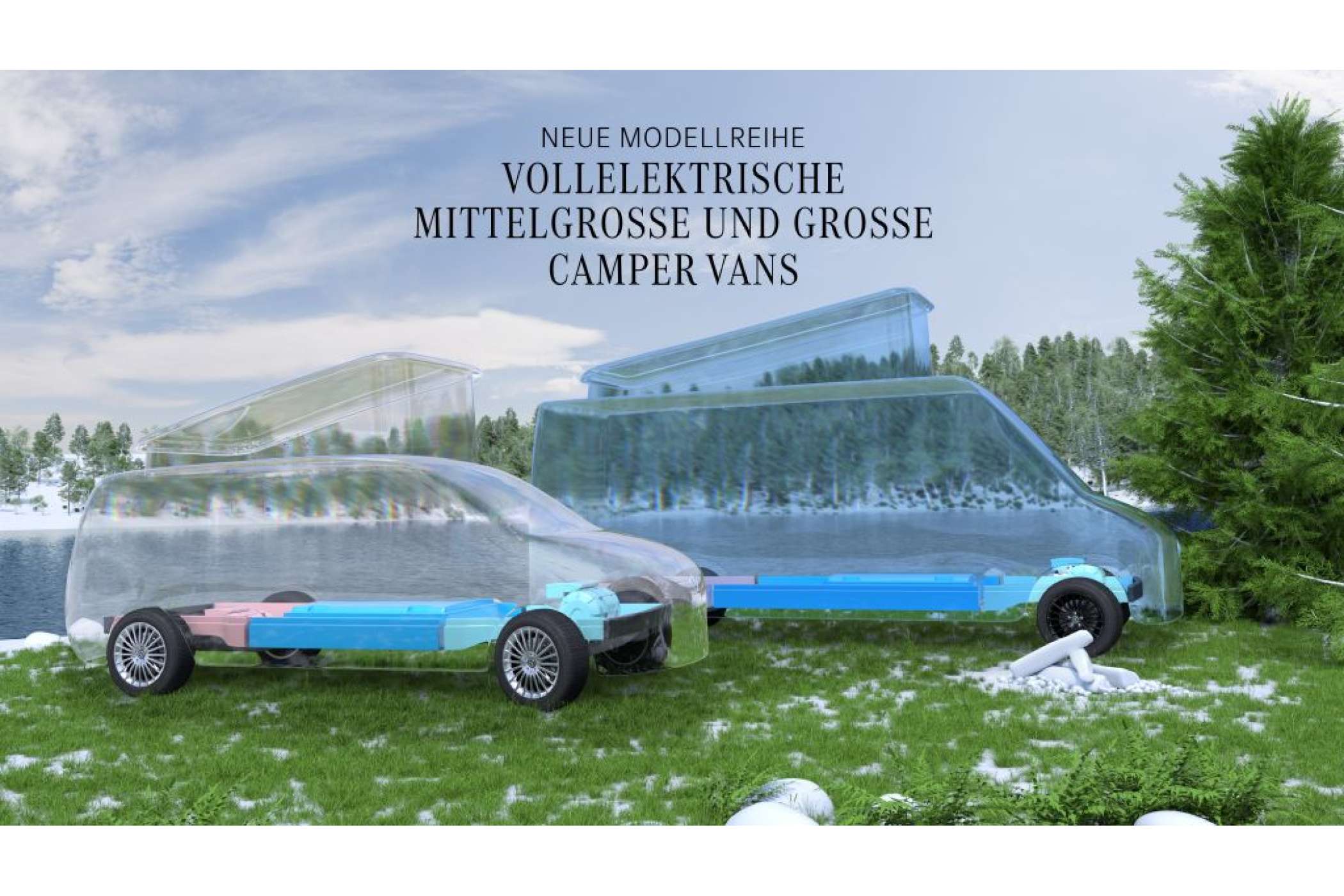 Auch die Camper-Vans sollen elektrifiziert werden. | Foto: MB Vans