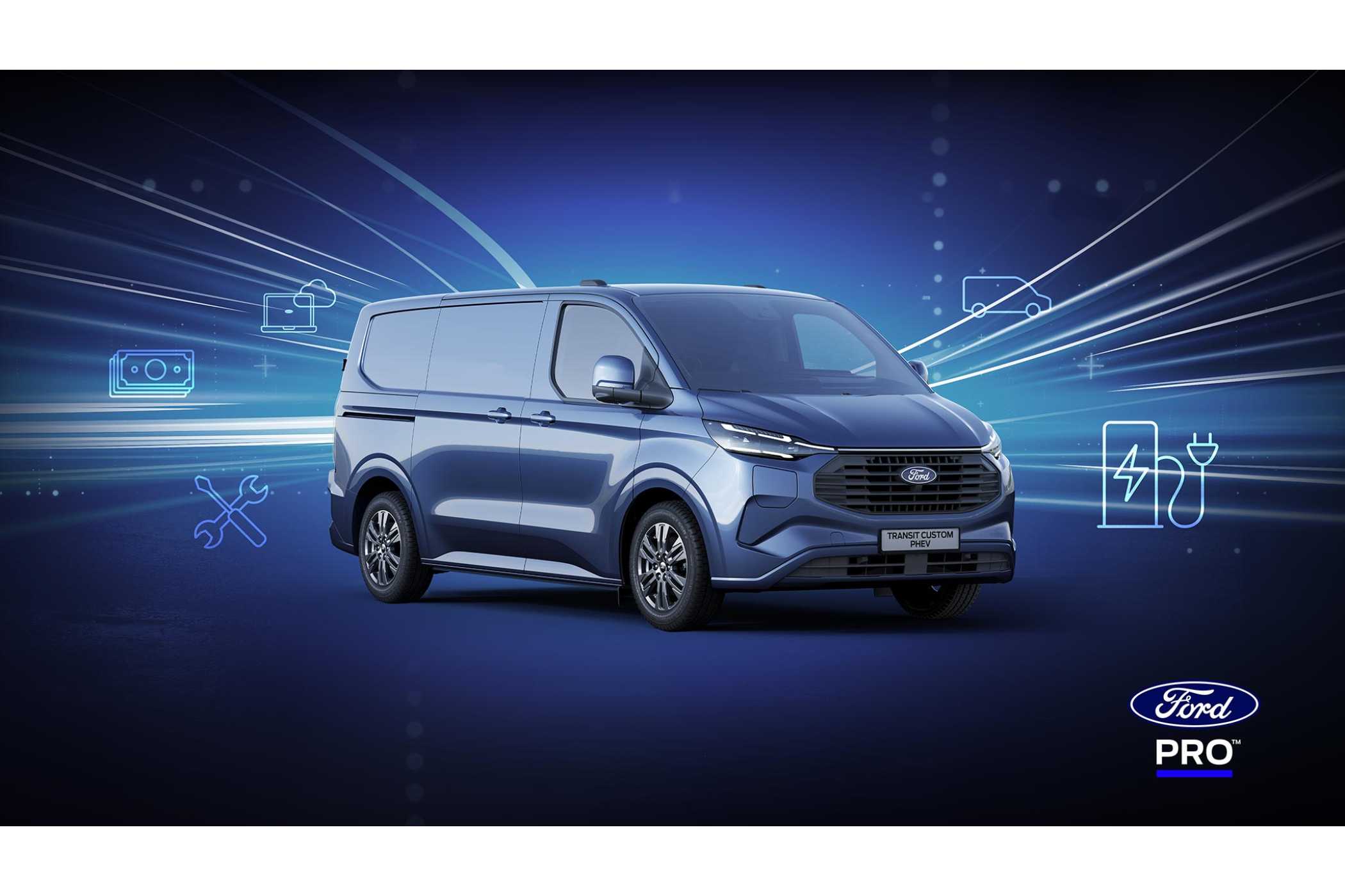 Als Mittelweg bietet man auch eine PHEV-Version an. | Foto: Ford Pro