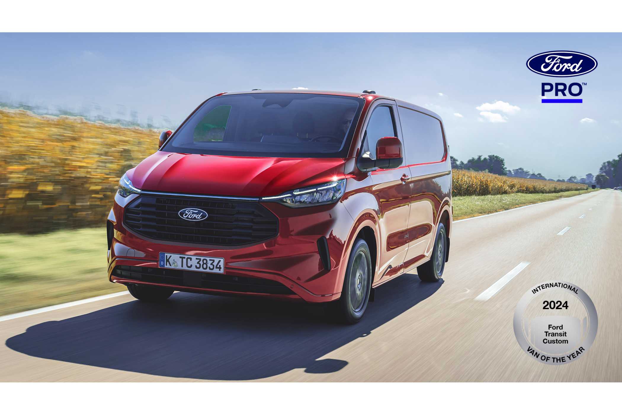 Sieger in Serie: Der Ford Transit Custom holte einmal mehr den International Van of the Year. Zusammen mit dem Ford Ranger, der International Pick-up of the Year wurde. | Foto: Ford Pro