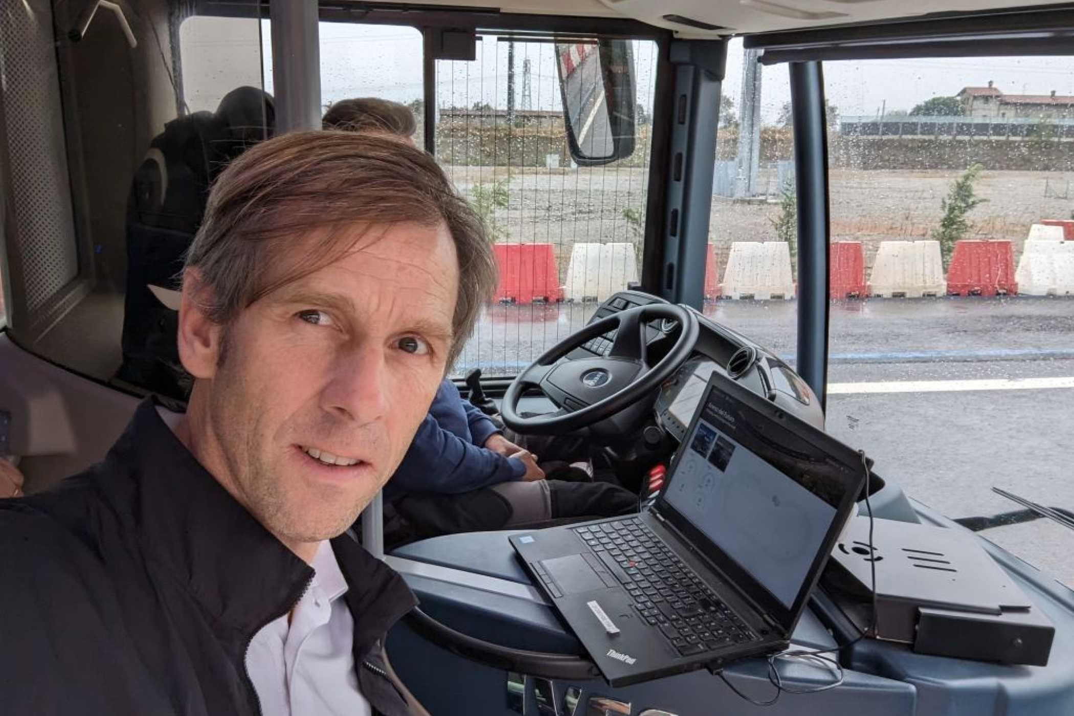 Ging auf induktive Ladefahrt: VM-Redakteur Reichel. | Foto: J. Reichel