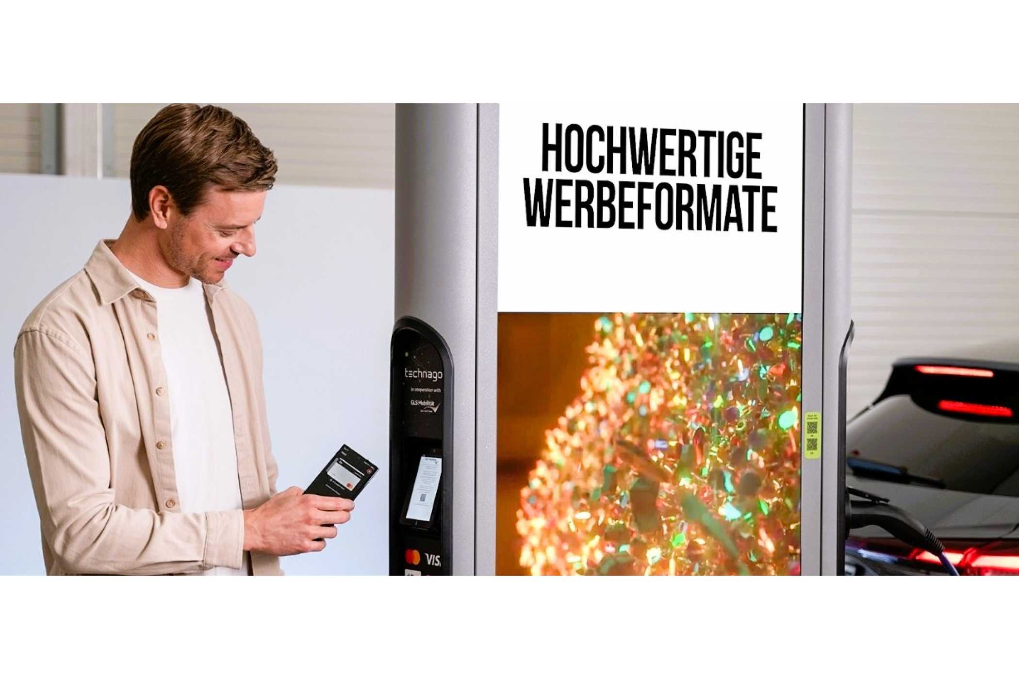 So wirbt Technagon: Mit der großen Säule samt Werbefläche und Pay-Terminal. | Foto: Technagon
