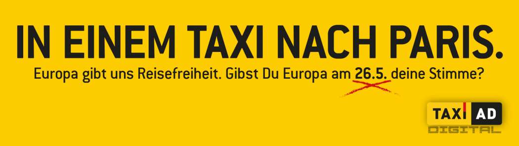 Mit der Unterstützungskampagne will Taxi AD-digital eine hohe Wahlbeteiligung generieren. (Foto: Taxi AD)