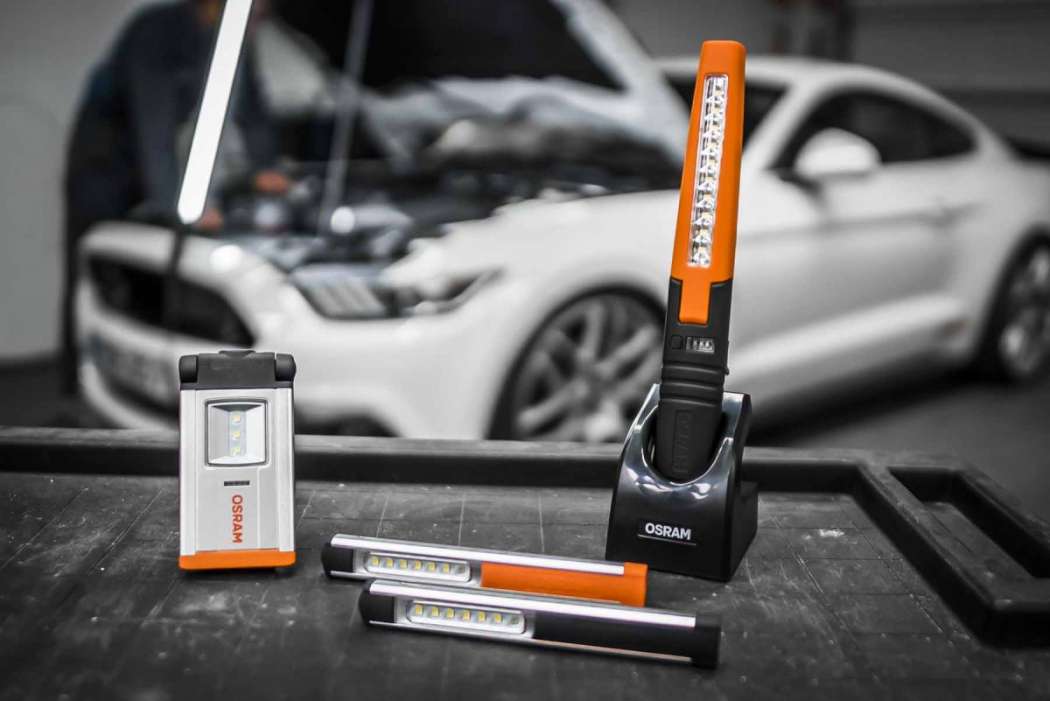 Die fünf Akku-Leuchten zeichnen sich durch unterschiedliche Befestigungs- und Lademöglichkeiten aus. (Foto: Osram)
