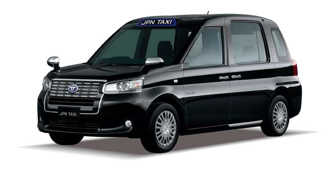 Das japanische Taxi ähnelt stark dem London Taxi. (Foto: Toyota)