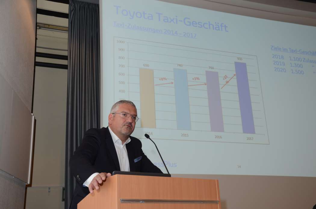 Frank Still machte anders als andere Marken kein Geheimnis aus den Taxi-Absatzzahlen von Toyota. (Foto: Dietmar Fund)