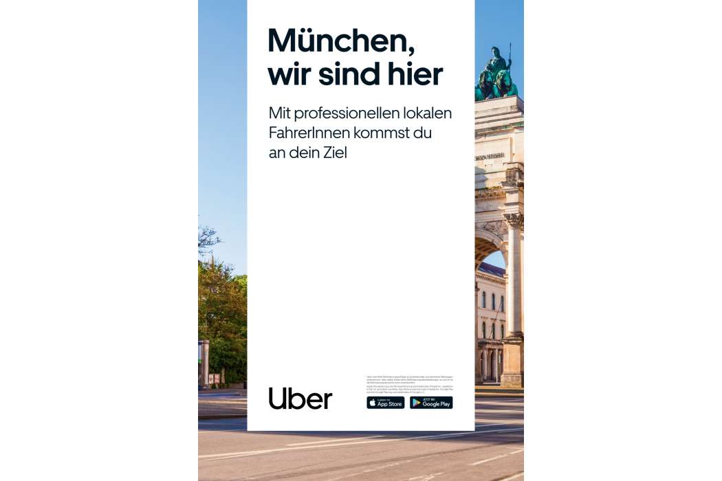 Erst vor kurzem hatte Uber auch in München auffällig für seine Dienste geworben. (Foto: Uber)
