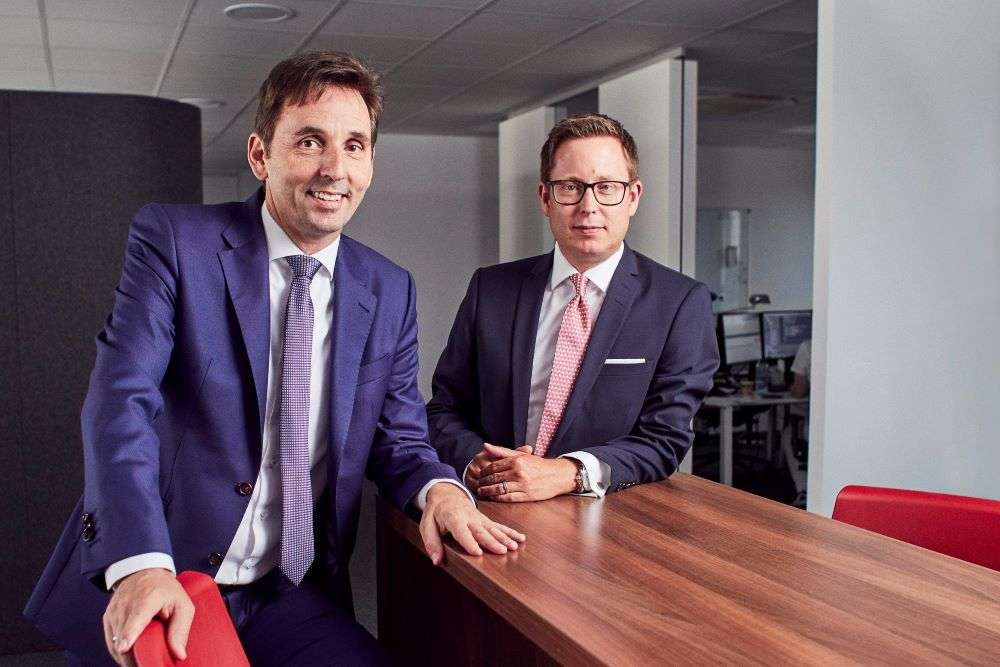 Andreas Fischer (l.) und Mark Steinbach feiern als Geschäftsführer der opta data Gruppe in diesem Jahr das 50jährige Bestehen ihres Unternehmens. (Foto: opta data)