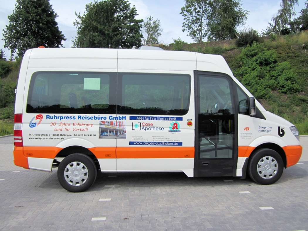 Mehrere Bürgerbusse werden in Hattingen/Ruhr während des Lockdowns durch vergünstigte Taxifahrten ersetzt. (Foto: Bürgerbus-Verein Hattingen)