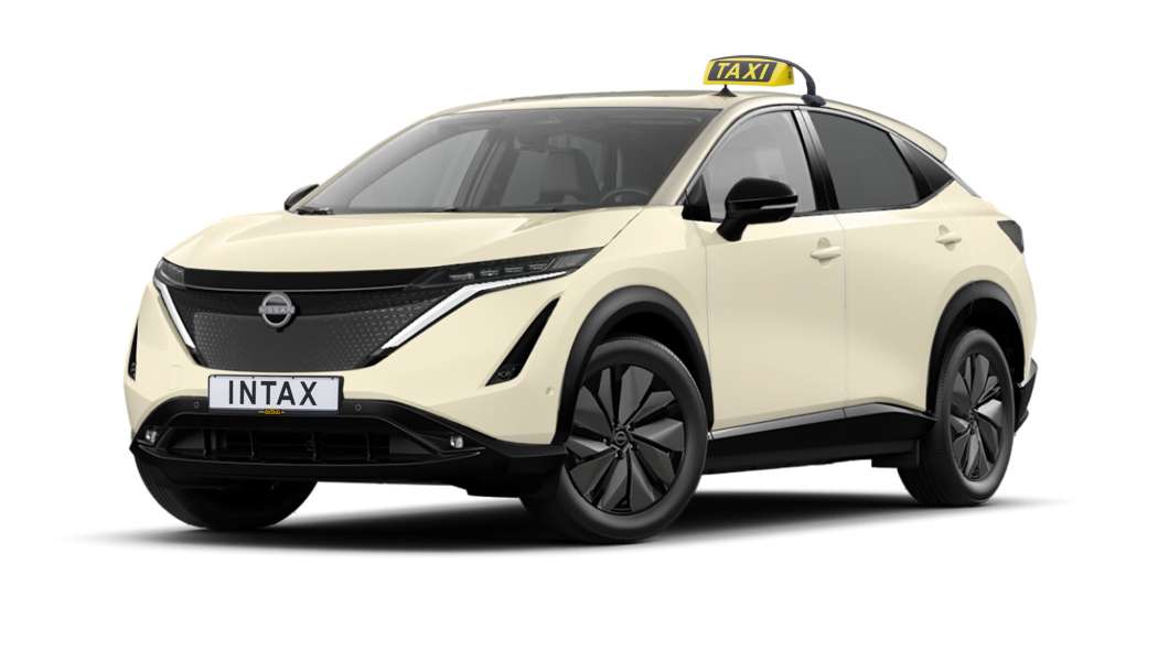 Das Elektrotaxi Nissan Ariya hat in etwa die Statur eines VW ID.4. (Foto: INTAX)
