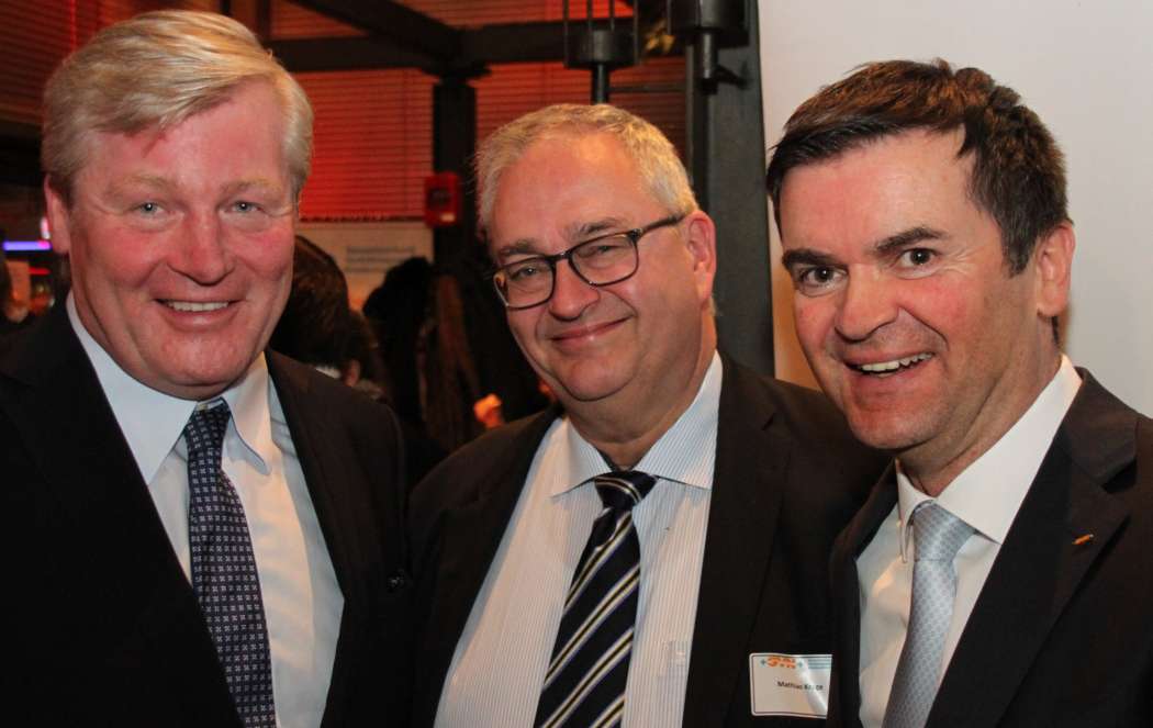 Dr. Bernd Althusmann, GVN-Präsident Mathias Krage und GVN-Hauptgeschäftsführer Benjamin Sokolovic waren in bester Stimmung. (Foto: GVN)