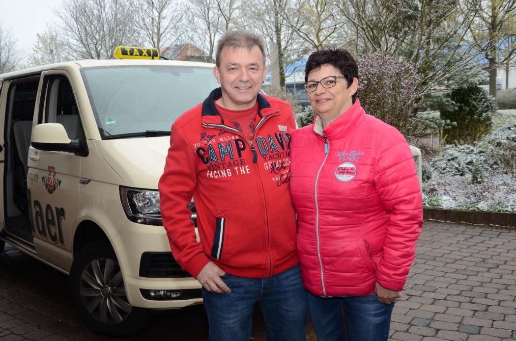 Jens Nößler ist ebenso Fan der Rolling Stones wie seine Frau Ramona, die kürzlich den Lkw-Führerschein gemacht hat. (Foto: Dietmar Fund)