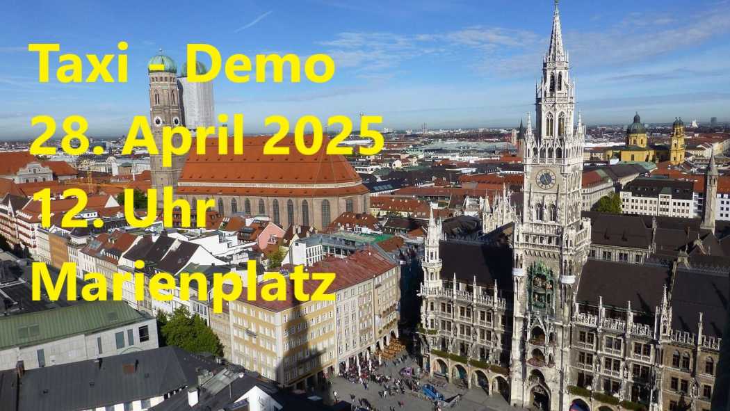 Heute wird das Münchner Taxi-Gewerbe ein starkes Zeichen setzen. Am Marienplatz ist eine Demo angekündigt. | Foto: Flyupmike-pixabay