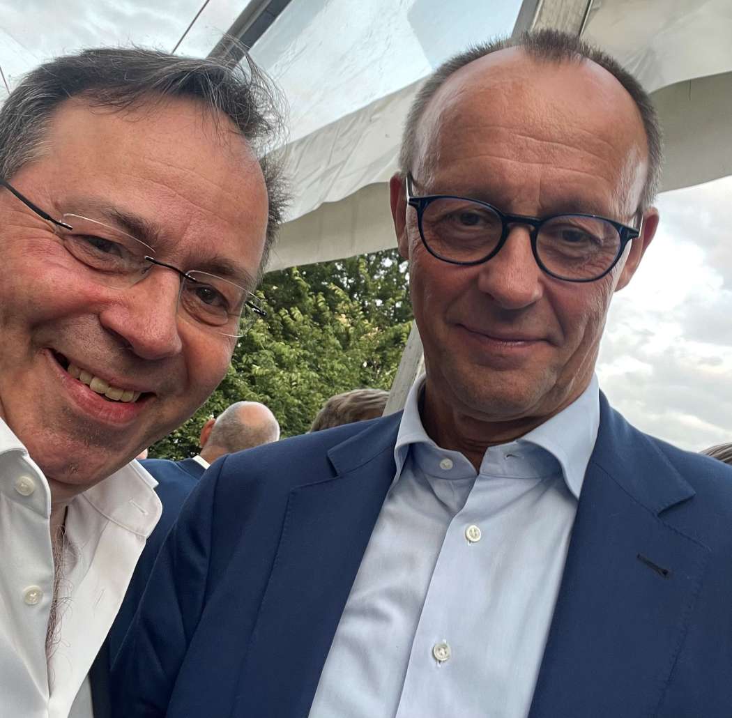 Zwiegespräch mit dem Oppositionsführer - TMV Chef Meinhardt trifft Friedrich Merz.| Foto: TMV