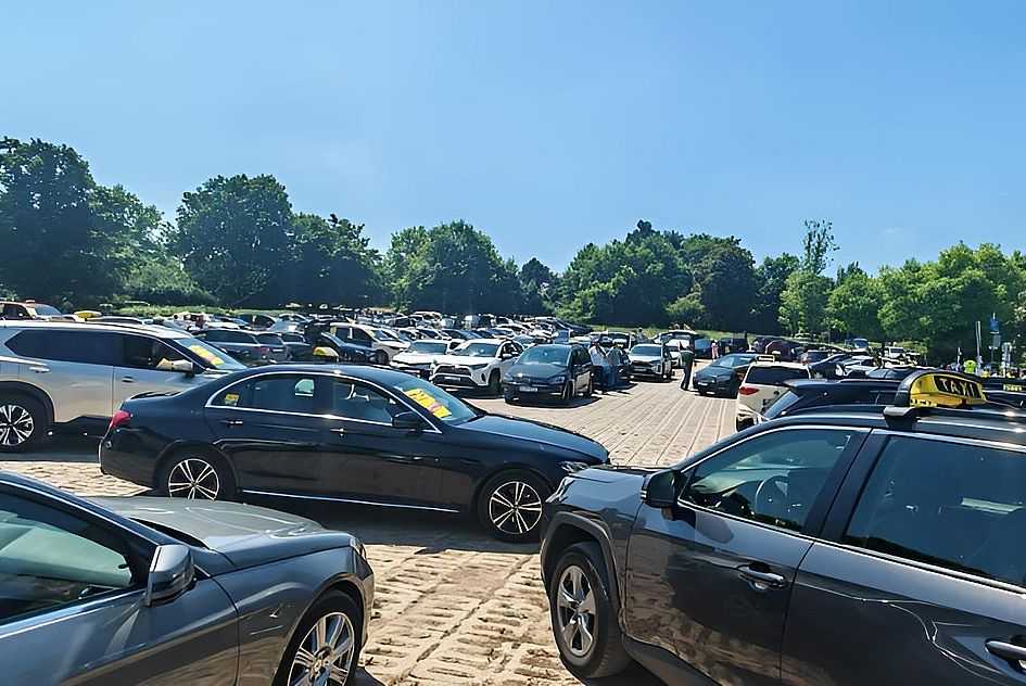 No more light ivory to be seen - this will also be the case in the future in Saxony - Image of the taxi campaign day from Stuttgart.| Photo: M. Tüxen
