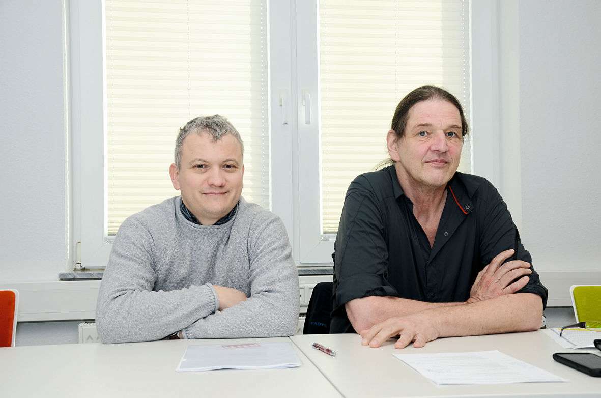 Remmer Witte (r., mit Wojciech Plader) hat auch als Gastgeber der Taxi-Erfa-Gruppe kürzlich pointiert in die Diskussion eingegriffen. Bild: Dietmar Fund