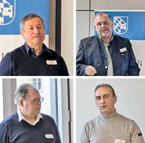 Die Eröffnung der AuA erfolgte durch Christian Linz (oben rechts), Herman Waldner kann sich nicht vorstellen, mit Freenow zusammenzuarbeiten (oben links), Alexander Mönch und TAZ- Vorsitzender Iordanis Georgiadis (unten v. l.n.r.) warben für die Zusammenarbeit von Freenow und der Stuttgarter Taxi-Zentrale. Bild: T. Kanzler